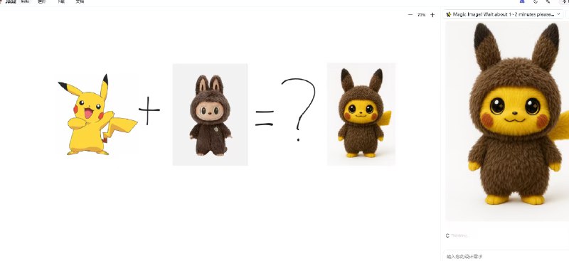 这个无限画布 AI 真的太🐮🍺太帅了直接放图，随手画几笔，就能出结果了连输入 Prompt 都省了这是 Way2AGI 社区鹿演的第一个项目JaazJaaz 是一个开源多模态创作AI Agent，首创魔法画布轻松创作内容Jaaz刚刚冲到日榜第二名！特别需要大家的建议和鼓励 ✨🔗: