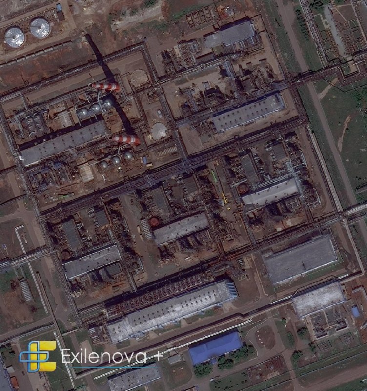 Die Gasaufbereitungsanlage Orenburg zeigt nachgelagerte Schäden am 24.