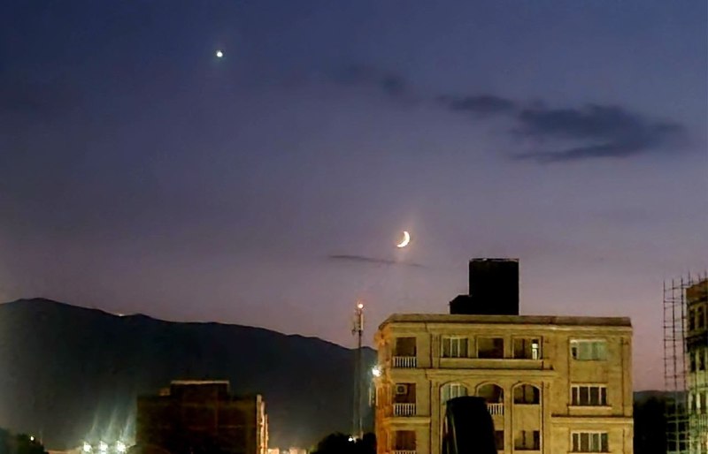 آخرین خبر کنگاور: ماه وزهره امشب کنگاور📸کنگاوری