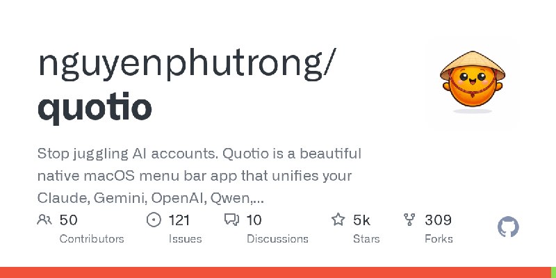 GitHub - nguyenphutrong/quotio: Stop juggling AI accounts. Quotio is a beautiful native macOS menu bar app that unifies your Claude…