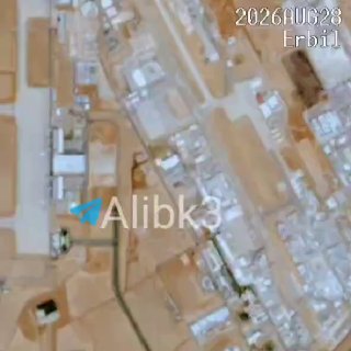 תמונות לוויין נוספות המאשרות פגיעה ישירה בנמל התעופה הבינלאומי ארביל, הכולל בסיס אמריקאי.