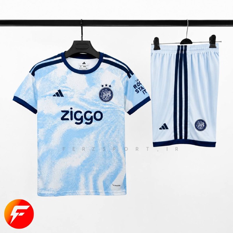 کیت و کفش فوتبال فرز اسپورت⚽️: کیت سوم آژاکس2027🩵🤍💙داخل سایت مووجووددد شددد🥳✅🎖️ورژن هواداری تایلندی+A🔟قابلیت چاپ اسمشماره دلخواهت✈️ارسال به سراسر ایرا