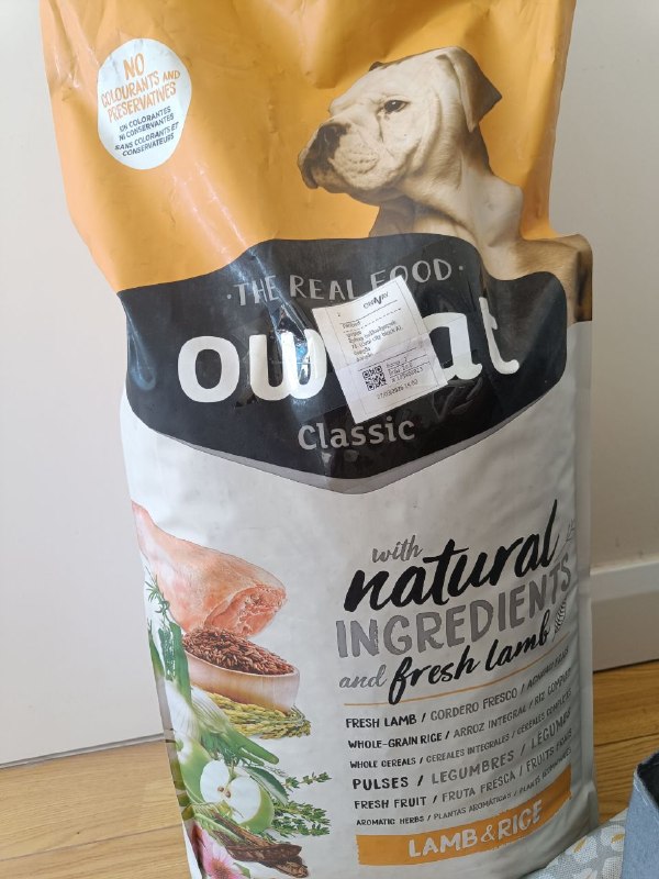 Продам корм для собаки ownat ягненок -рис, 20кг. 240 лари — фото 1