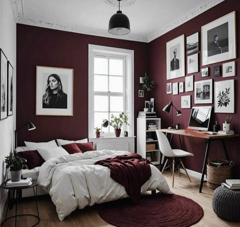 Интерьер в бордовых оттенках При оформлении интерьера в бордовых оттенках важно использовать цвет дозированно, чтобы не создавать перегруженный обр... - изображение 1 - бордовых, оттенках, интерьера