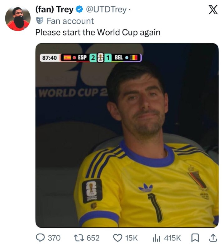 ⚽️ بیست و دو | Bistodo: 😆 توییت هوادار منچستریونایتد بعد باخت امروز تیمش: “لطفا جام‌جهانی رو دوباره شروع کنید”⚽️ @bistodo