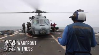 ️🇮🇷🇺🇲 CENTCOM פרסמה צילומים של מסוק MH-60 Sea Hawk מתרומם מסיפון הטיסה של USS Rafael Peralta במפרץ תוך אכיפת המצור האמריקני על איראן. נכון ל-15 בספטמבר צבא ארה"ב הפנה מחדש 103 ספינות מסחריות איראניות או הפנויות לאיראן.