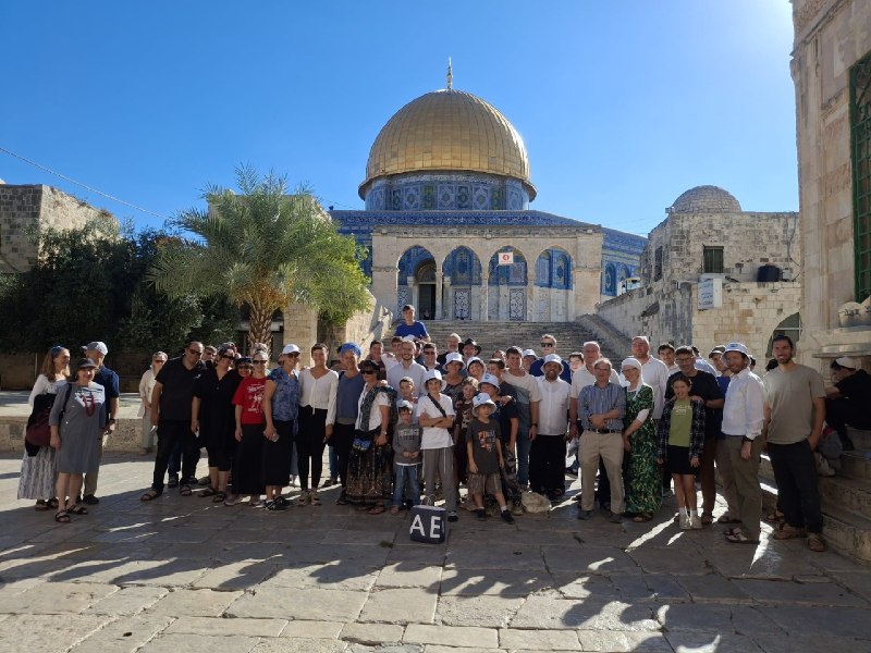 חלק מההסתערות והחילול של קבוצות המתנחלים על מסגד אל-אקצא המבורך