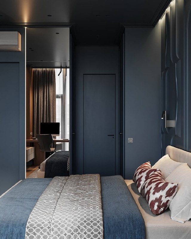 Спальня в темном цвете МЫ В МАХ подписаться | Дизайн интерьера| Ремонт - изображение 7 - спальня, темном, цвете