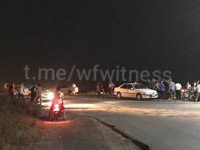 ️🇺🇸🇮🇷 תמונות מציגות לכאורה שביתה על גשר הרכבת ליד Aq Kala במחוז גולסטן.