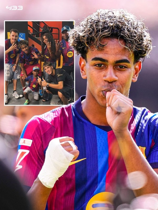 فوتبالی | Footballi.net: 🔴یامال گلش را به بردار کوچکش تقدیم کرد 🇪🇸 لامین یامال اولین گلش در بازی امروز را به کِین تقدیم کرد؛ او امروز چهارمین سال
