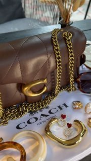 Coach Coach Coach Tabby Shoulder Bag 26 Brown with Gold Hardware, фото 13