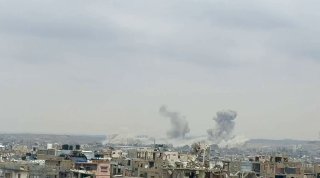הסרטון מציג הריסת כיכר ליד בית החולים האינדונזי בצפון רצועת עזה
