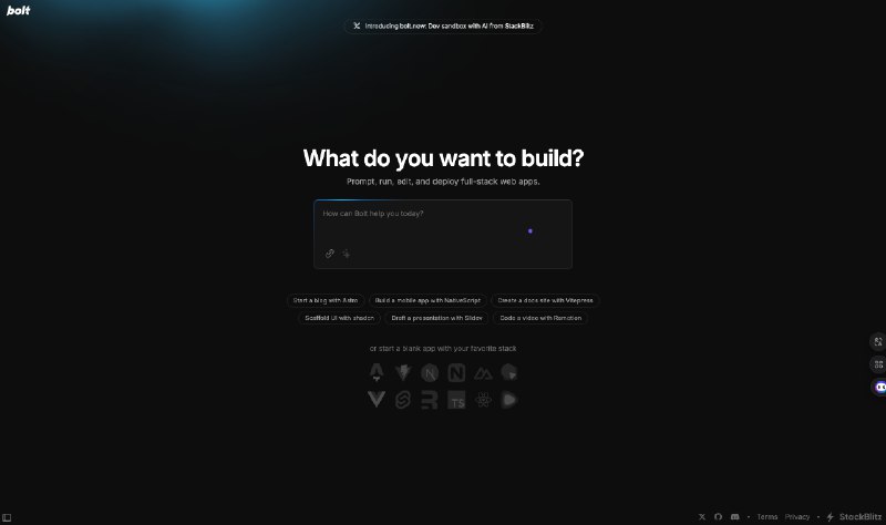 🙌 Bolt.new 一句话建站，真的太疯狂了无需任何配置，打开网页标签即用