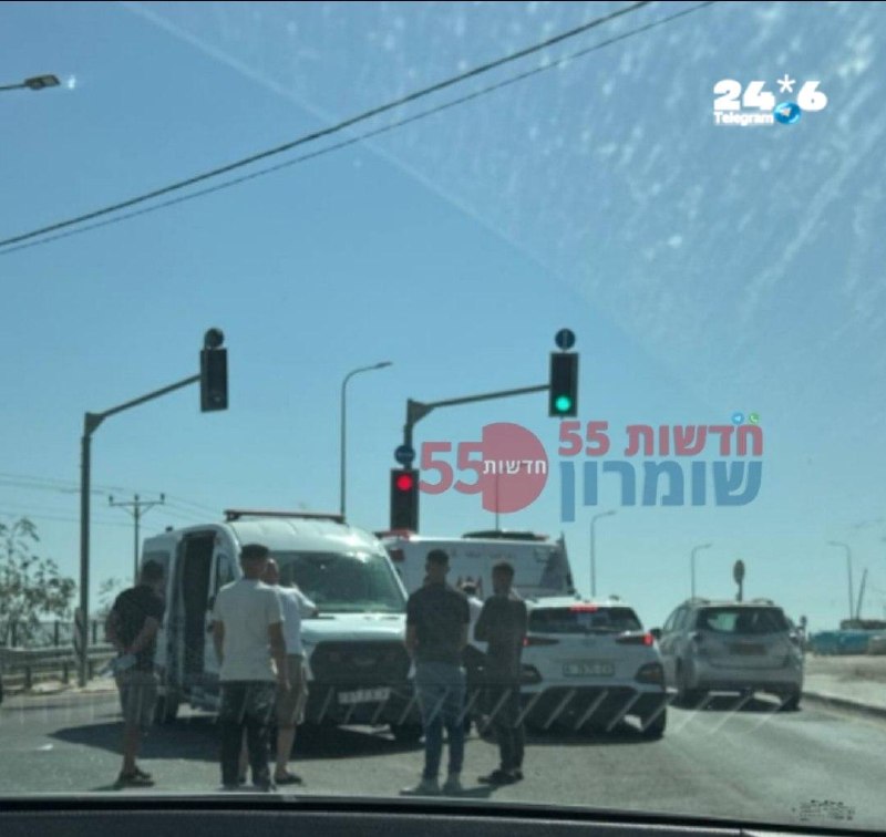 🇮🇱 כביש 55. בעקבות תאונת דרכים בצומת ג׳ינסאפוט, יש הפרעה לתנועה ומורגשים עומסי תנועה.