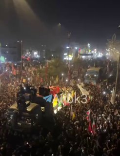 תנועה איטית של רכב מנהיג המהפכה ההרוג בכרבלא