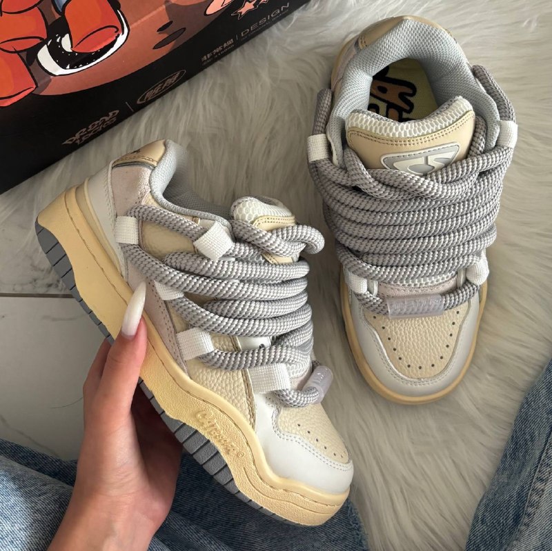 Cat&Sofa Beige Cat&Sofa Beige White Rope Laces 📦, фото 3