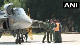 Japan's air force chief flew an Indian-made Tejas fighter jet during exercise Veer Guardian-2026, the first time Japanese fighters operated from Indian soil.