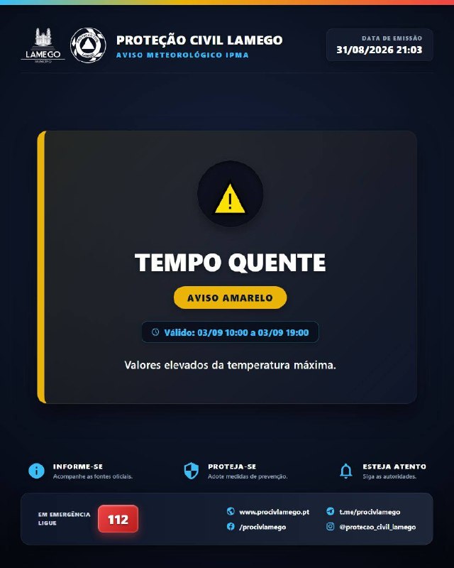Aviso PROCIV Lamego