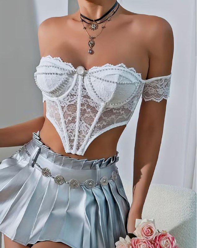 🐚 Нежный белый топ— 20 лари — фото 1