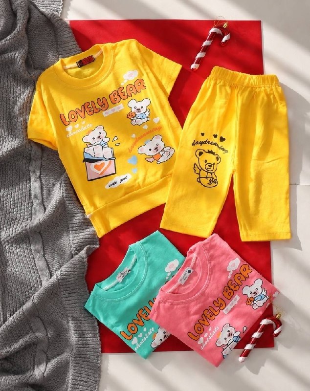 پخش بچگانه نی نی ناز👫: 🎗تیشرت شلوارک خرس lovely bear🎗🧶جنس کار: اسپان✂️سایزبندی : ۳۵.۴۰.۴۵.۵۰ 💸قیمت قدیم : ۳۳۰۰۰۰ تومان❌❌😃قیمت جدید: ۲۳۰۰۰۰ توما