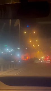 Fires broke out after the occupation forces fired gas bombs at Mount Scopus in the town of Al-Issawiya, northeast of occupied Jerusalem.