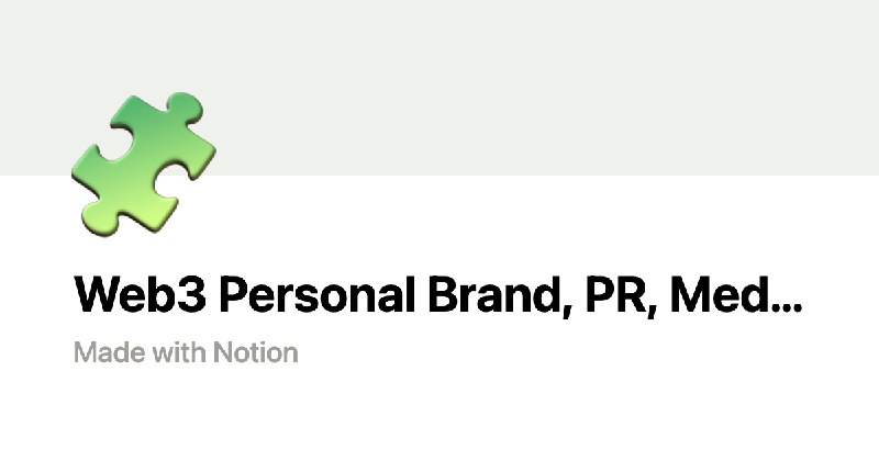 Web3 Personal Brand, PR, Media Booking & Founder-Led Growth | Notion