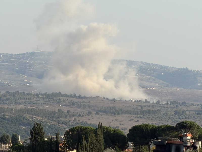 🚨 The loud sound heard throughout the south was caused by a massive explosion in the vicinity of Deir Seren