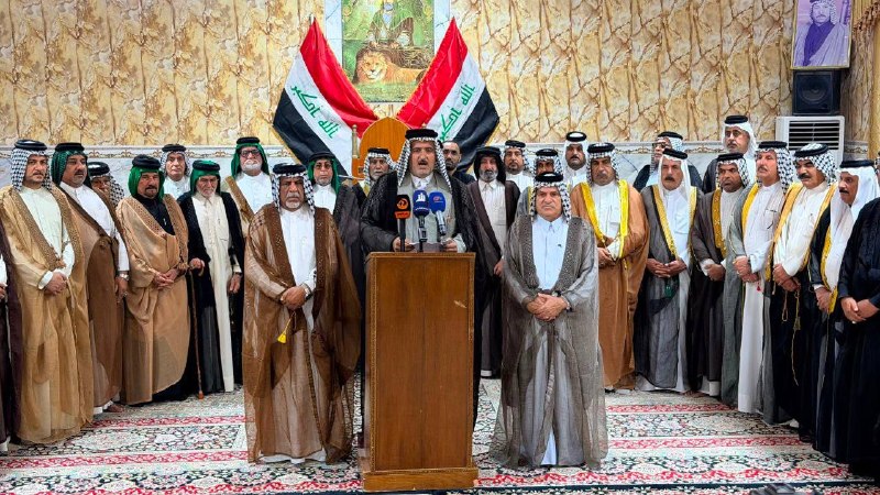 صابرين نيوز - Sabereen news: شيوخ ووجهاء عشائر البصرة: نؤكد أن القرار العراقي يجب أن يبقى عراقياً خالصاً، ونرفض أي إملاءات أو تدخلات خارجية، كما نتمس