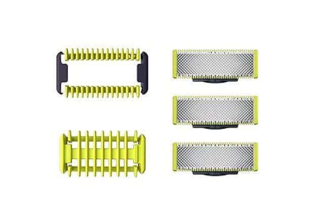 Три сменные насадки-лезвия на триммер Philips Oneblade – специальная серия для лица и тела — фото 1