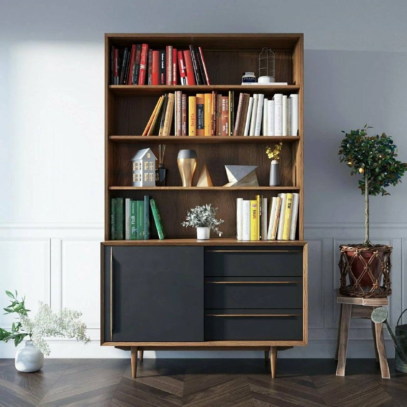 Стеллаж порядок в каждой полке Когда вещей много, а места мало, стеллаж становится главным организатором пространства. Он хранит книги, декор, техн... - изображение 6 - стеллаж, широкий, bruni