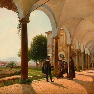 “The Death of Torquato Tasso at Sant’Onofrio al Gianicolo, Rome” by Rudolf von AltThe Art Vault