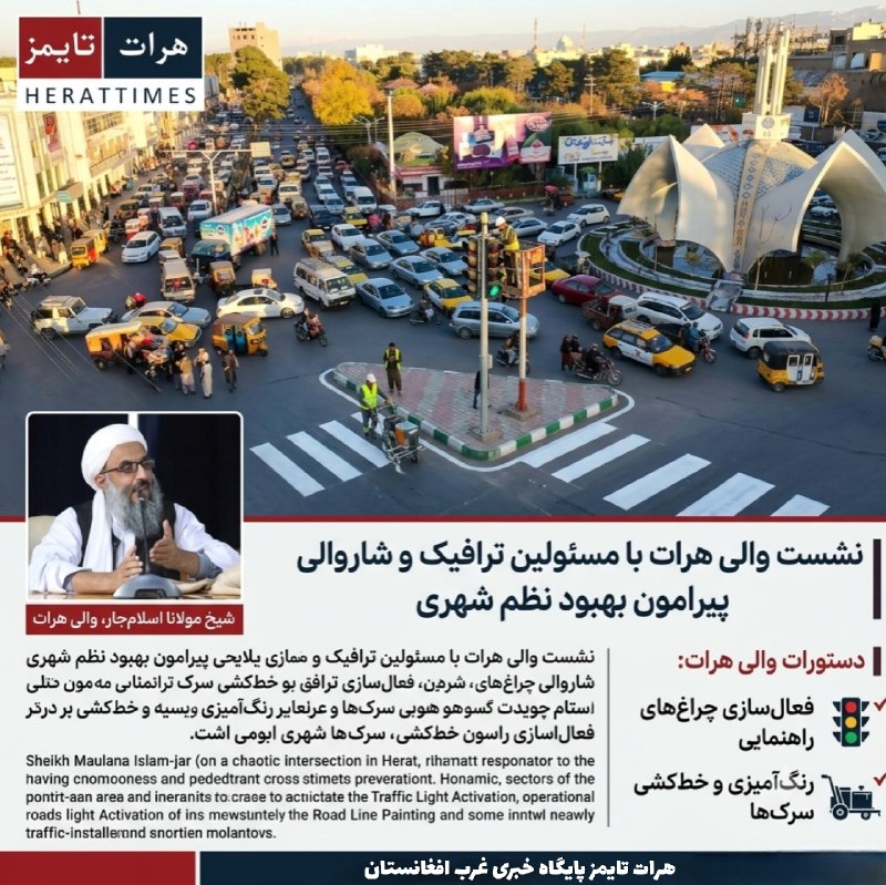 آژانس خبری هیواد: نشست والی هرات با مسئولین ترافیک و شاروالی پیرامون بهبود نظم شهریشیخ مولانا اسلامجار، والی هرات، در نشستی با مسئولین تر
