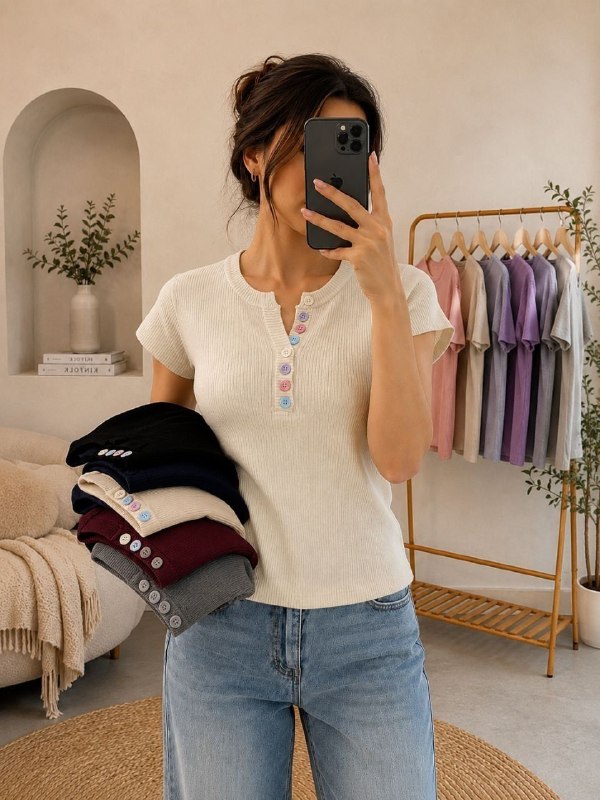 👗پخش عمده ملوسک 2(قشم): بلوز کبریتی دخترانه دکمه رنگی مناسب 38تا46 قیمت ۹۶۰ ت ارسال رایگان