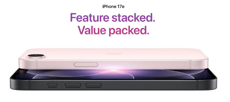 Apple показала новый самый дешевый iPhoneСамый бюджетный смартфон в линейке Apple получил название iPhone 17e. Его представили публике под рекламным слоганом: «гораздо больше — за гораздо меньшие деньги», говорится в официальном рекламном ролике.iPhone 17e