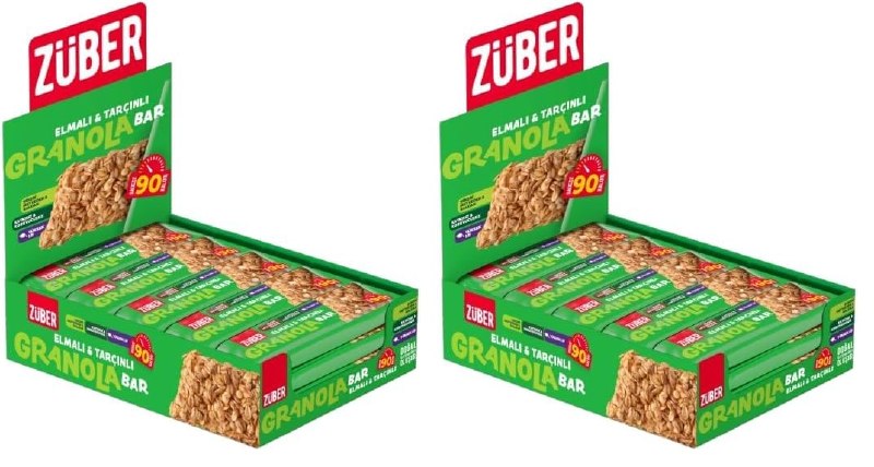 Züber Granola Bar Elmalı Tarçınlı 25G X15 Adet (2 paketi) - 15 Adet (2 paketi)