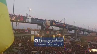 מיליוני המונים מתאספים כעת בנקודת ההתחלה בנג'ף אל-אשרף כדי להשתתף בהלווייתו של האימאם ההרוג שלנו