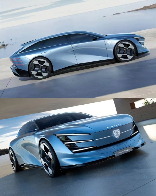 Официальные изображения концептов Peugeot Concept 6 и Concept 8 2026 года.