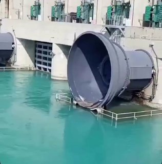 This is what a hydropower relief valve test can look like.