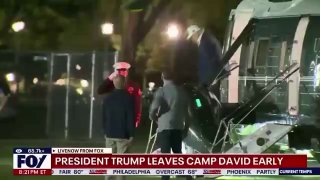 Interesting: Trump left Camp David a day early Saturday night without explanation.