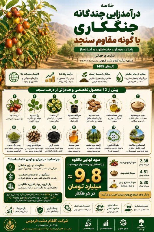 جنگلبانان: درآمد زایی درخت سنجد@TALEGHANIHA