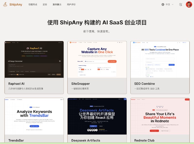 买了 @艾逗笔 的 ShipAny 后进去用户群，每天都看到各种人迅速基于 ShipAny 建站，创造力爆棚