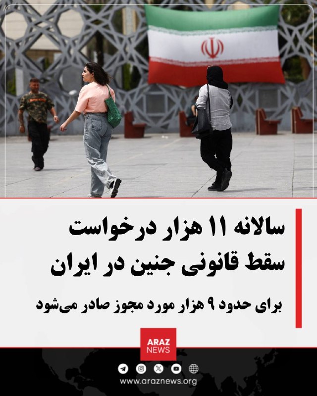 Araz News آراز نیوز ✔: سالانه ۱۱ هزار درخواست سقط قانونی در ایران؛ برای حدود ۹ هزار مورد مجوز صادر می‌شوددکتر فرزانه مهدی‌زاده، مدیرکل امور معا