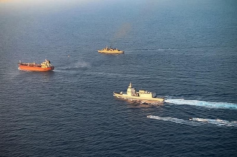 Italian troops boarded the EU-sanctioned tanker Toa Payoh, linked to Russia's shadow fleet, in the Mediterranean west of Pantelleria, Reuters reported.