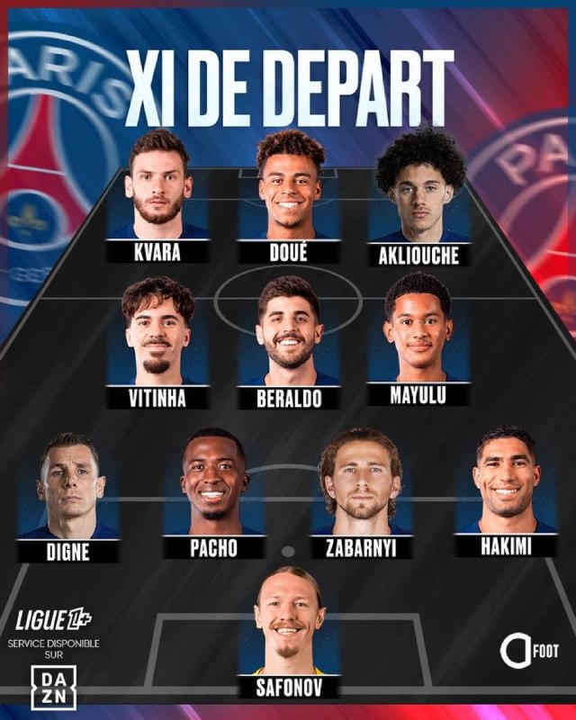 FIFA News 90: ⚽️ ترکیب پاری‌سن‌ژرمن مقابل لانس⏰ساعت 22:15🏆سوپر کاپ فرانسه