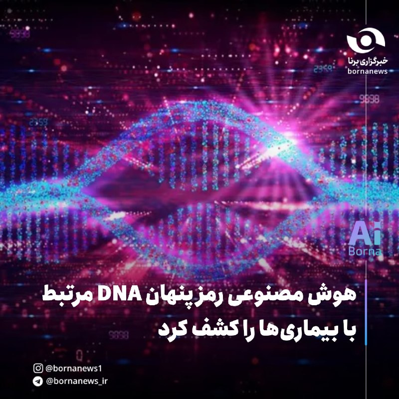 خبرگزاری برنا: هوش مصنوعی رمز پنهان DNA مرتبط با بیماریها را کشف کرد🔸پژوهشگران با کمک هوش مصنوعی و بررسی ۵۰۰ هزار توالی DNA الگوی پنها