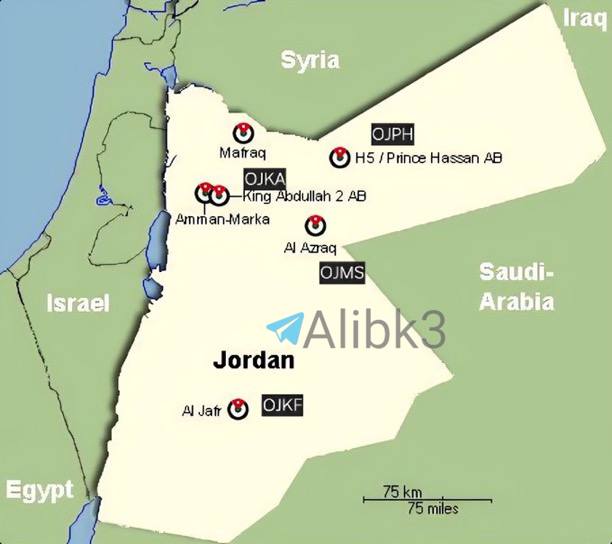 מטוסי מטען צבאיים אמריקאיים C-17 נחתו בשלושה בסיסים צבאיים בניהול ארה"ב בתוך ירדן.
