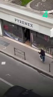 French protesters loot and rob shops in Paris.