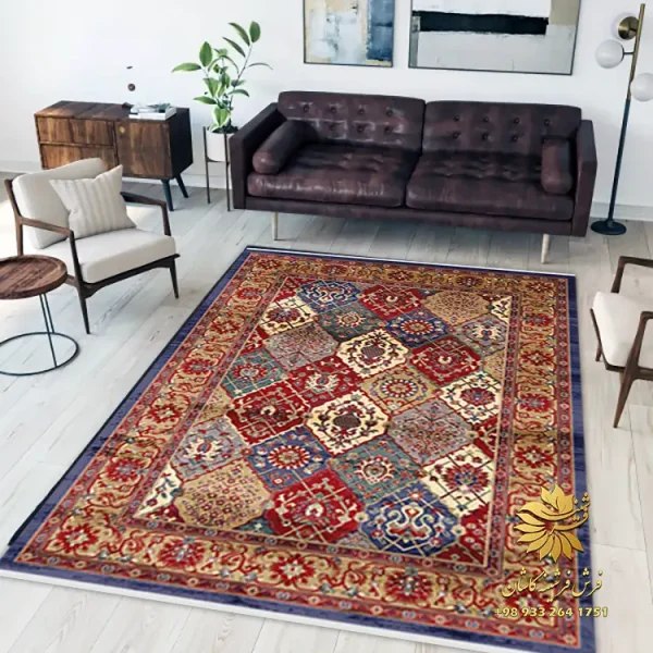 فرش فرشینه کاشان: فرشینه طرح گبه ابریشمی 38668♦️ خرید مستقیم از تولیدی ♦️فرش فرشینه کاشان✅جنس خاب #مخمل_فرش✅نوع خاب #بدون_خاب✅ رنگ زمینه💵ت