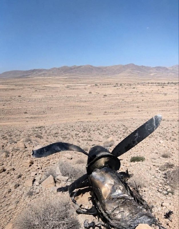 שברי מזל"ט אמריקאי MQ-9 Reaper, שהופל על ידי איראן מעל מחוז הורמוזגן ליד מיצר הורמוז.