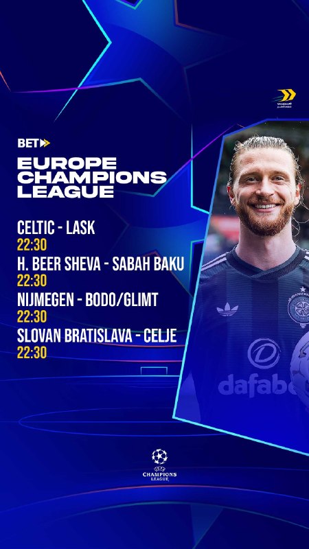 نمایندگان بت فوروارد: ⚽ رقابتهای مرحله مقدماتی🏆 لیگ قهرمانان اروپا 🇪🇺⏰ امشب ساعت ۲۲:۳۰🎲 با بیش از ۴۰۰ نوع آپشن پیشبینی⚡ ضرایب شگفتانگیز